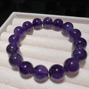 Natural Amethyst purple crystal bracelet